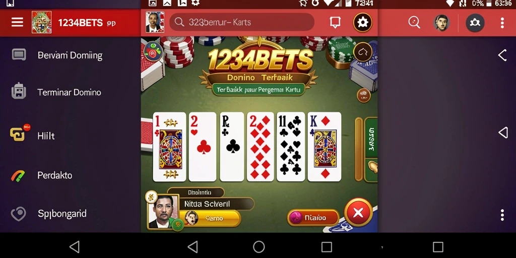 Screenshot dari gameplay 1234BETS yang menampilkan keseruan permainan Domino.