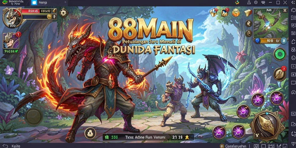 Screenshot utama menampilkan momen seru dalam permainan petualangan.