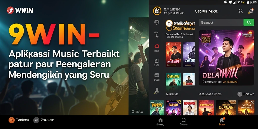 Screenshot utama 9WIN menunjukkan gameplay seru memainkan musik.