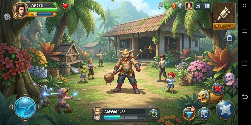 Screenshot gameplay AP686 menampilkan dunia simulasi yang kreatif dan interaktif.
