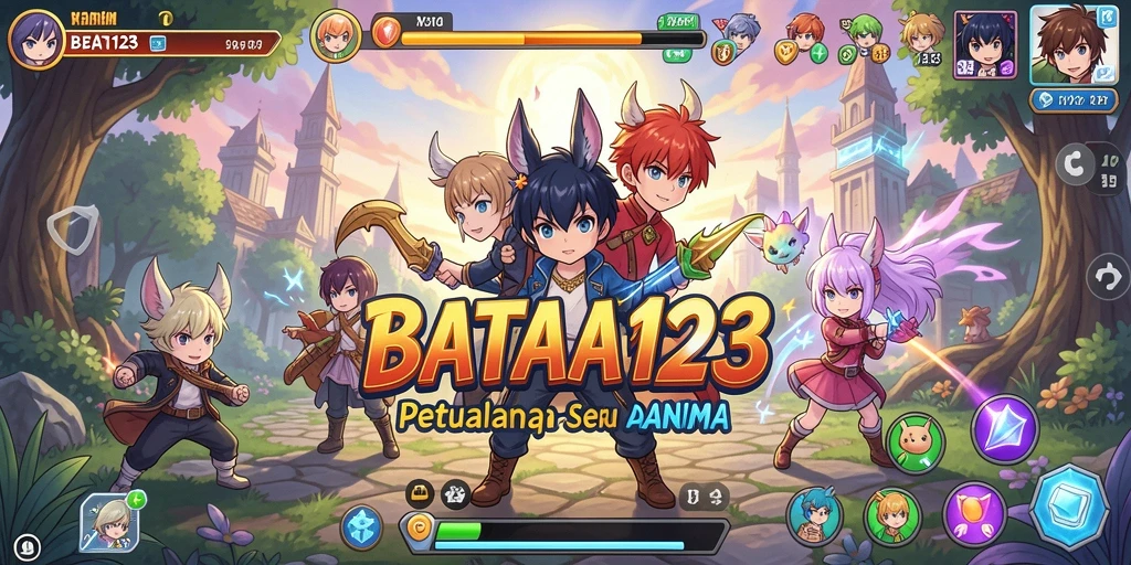 Tangkapan layar BATA123 menampilkan aksi seru dalam dunia anime.