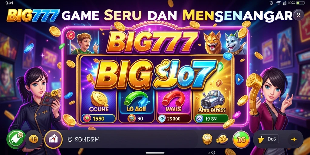 Screenshot main BIG777 menunjukkan gameplay Slot yang seru.