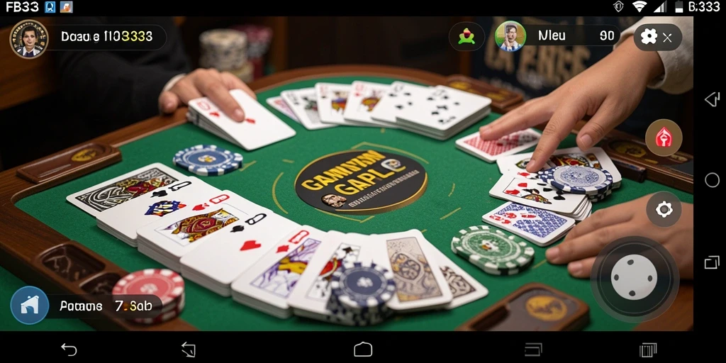 Screenshot FB333 menampilkan gameplay Gaple yang seru dan interaktif.