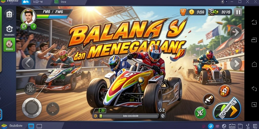 Tampilan gameplay FW66 yang seru dan mendebarkan saat balapan.