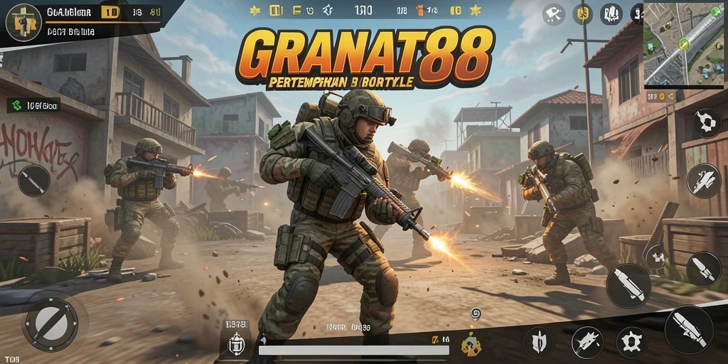 Gameplay seru dengan pertempuran Battle Royale di GRANAT88.