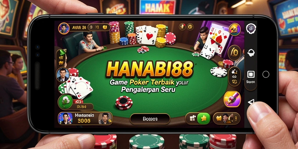 Tampilan gameplay seru dari HANABI88 dengan variasi Poker.