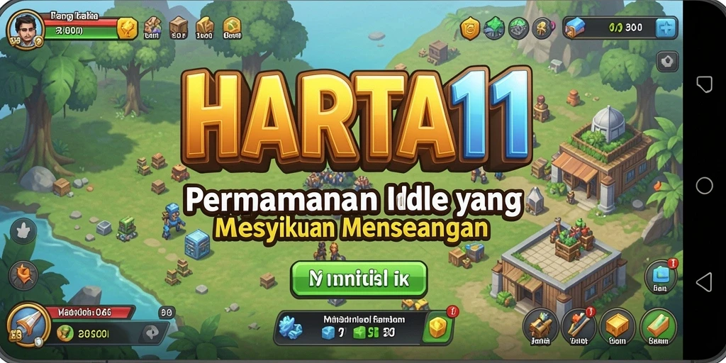 Tangkapan layar gameplay HARTA11 menampilkan aksi Idle yang seru dan mengasyikkan.