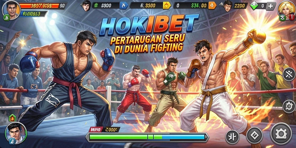 Gameplay seru HOKIBET dengan aksi pertarungan yang mendebarkan.