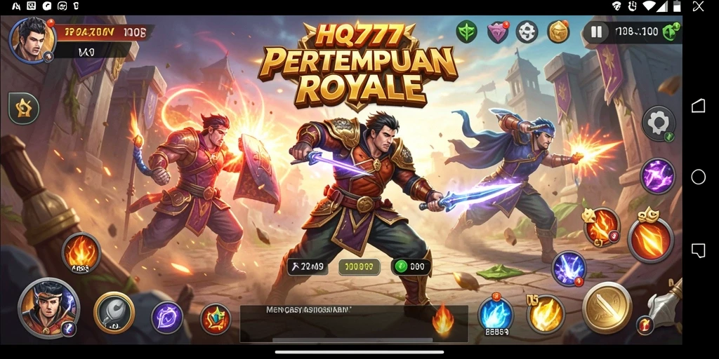 Gameplay seru dalam pertempuran Battle Royale yang intens.
