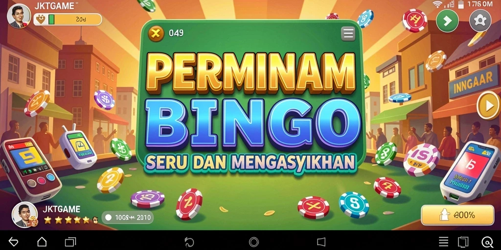 Tampilan antarmuka permainan Bingo JKTGAME yang menarik dan interaktif.