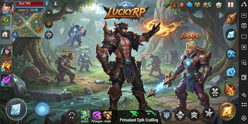Tampilan menarik dalam permainan ARPG LUCKYRP yang penuh aksi.