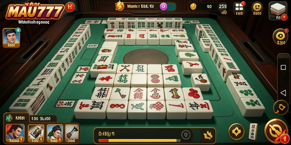 Tampilan menarik gameplay MAU777 dari permainan Mahjong yang mendebarkan.
