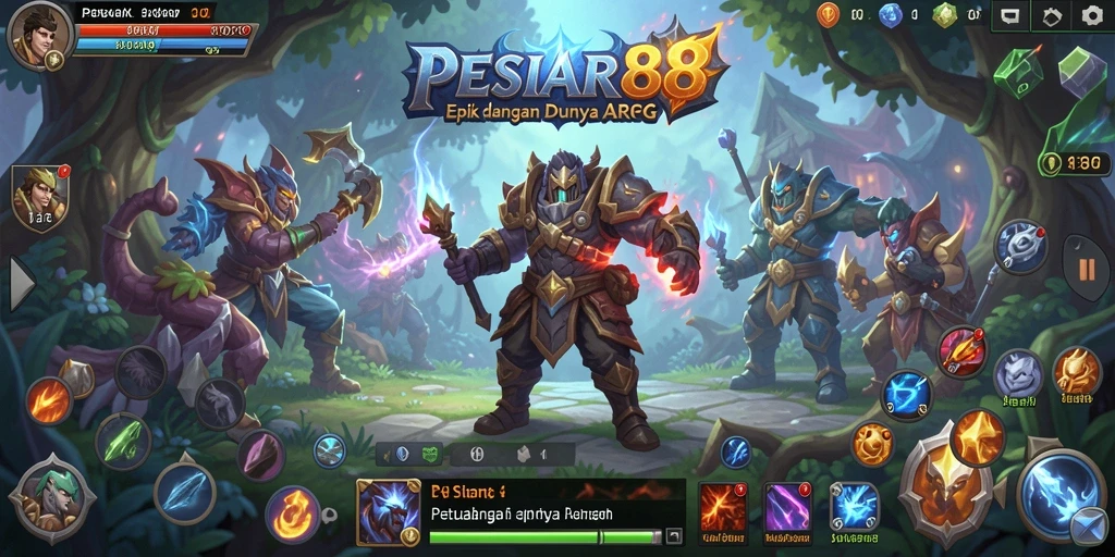 Gameplay PESIAR88 dengan grafis menakjubkan dan pertarungan seru.