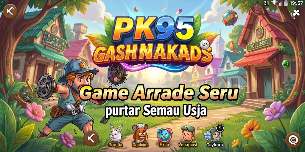 Tangkapan layar utama PK95 menampilkan gameplay arcade yang dinamis.