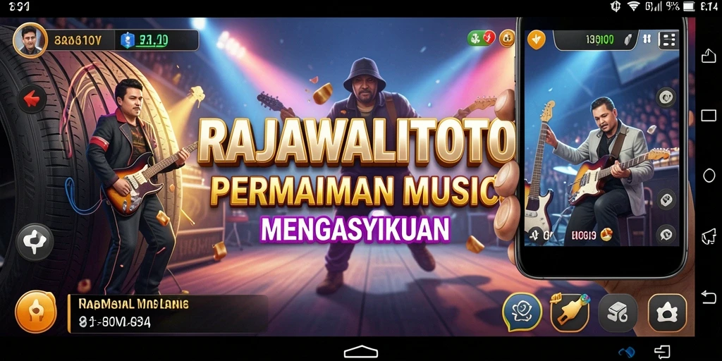 Tampilan gameplay RAJAWALITOTO dengan pengalaman musik yang seru.