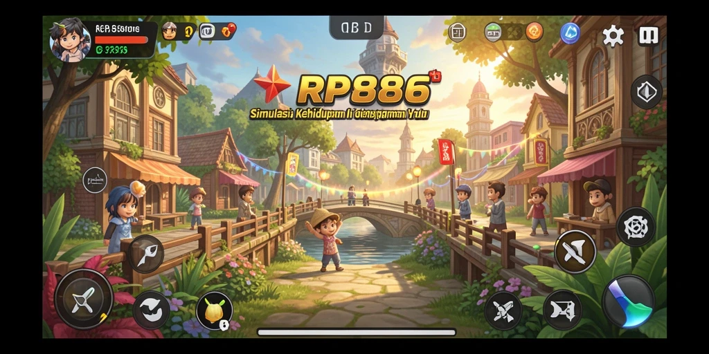 Tampilan gameplay RP886 yang menarik dalam simulasi kehidupan.