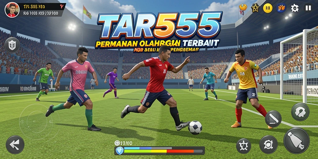 Tampilan gameplay seru dengan aksi olahraga yang menarik.