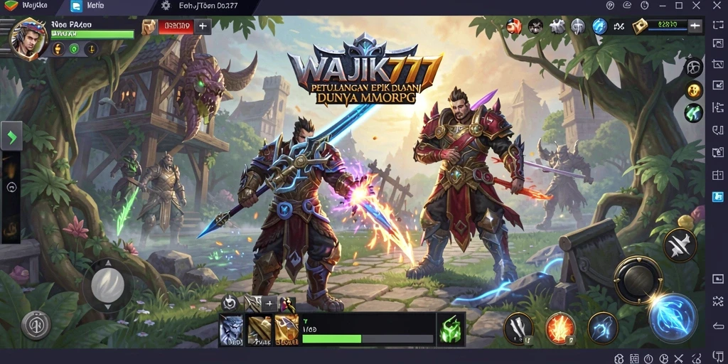 Screenshot gameplay WAJIK777 yang menunjukkan pertarungan epik antara pemain.